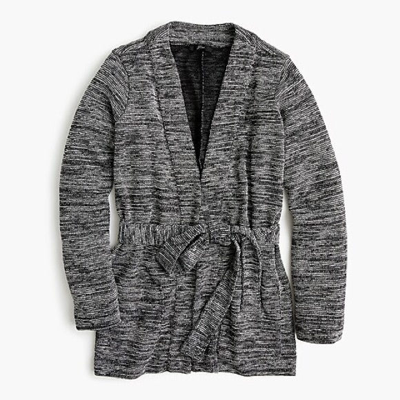 J. Crew Sweaters - J. Crew Textured Gray Belted Longline Cardigan Sweater Size XS Wrap Blazer Wrap